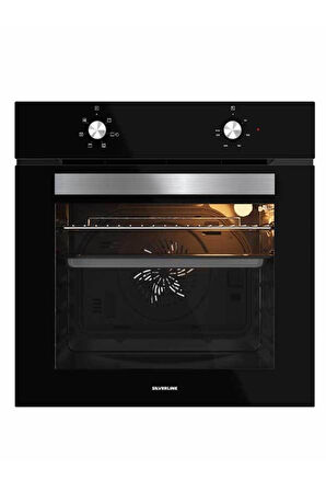 Silverline 3'lü Siyah Cam Ankastre Set (3481 Flam 60 Siyah+cs5335b02+bo65e1b01)