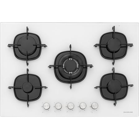 Silverline BO6502W02 - CS5365W01 Beyaz Cam Ankastre Set