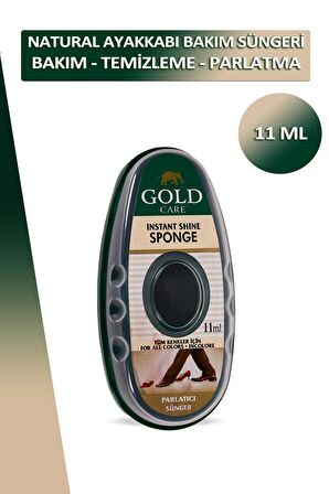 Bağcık + Gold Care Ayakkabı Bakım Temizleme ve Parlatma Süngeri Depolu 11 ML Set