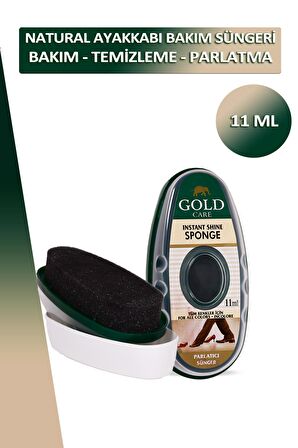 Bağcık + Gold Care Ayakkabı Bakım Temizleme ve Parlatma Süngeri Depolu 11 ML Set