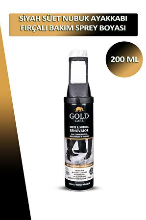 Bağcık + Gold Care Süet Nubuk Ayakkabı Temizleyici Fırçalı Bakım Sprey Boyası 200 ML Set