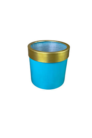 Gold Kemerli 30x30 Turkuaz Saksı