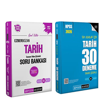 Pegem 2026 KPSS Tarih Soru Bankası ve Deneme Seti 2 Kitap