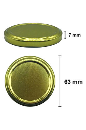 8 Adet 210 ml Metal Gold Altın Konserve Kapaklı Mama Yoğurt Saklama 210 Cc Şeffaf Cam Kavanoz