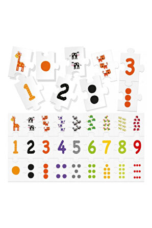 123 Puzzle Rakamları Ve Saymayı Öğreten Eğitici Puzzle