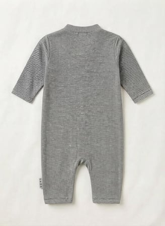 Unisex Bebek Çizgili Soft Dokulu Uzun Kollu Çıtçıtlı Tulum
