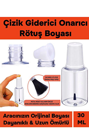 Aracınızın Boya Koduna Özel - Fırçalı Kutuda 1.Kalite Rötuş Boyası 30ml.