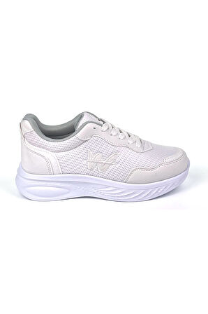 Kadın Beyaz Hafif Fileli Günlük Rahat Sneaker Spor Ayakkabı