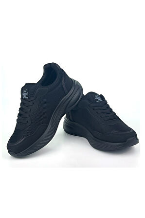 Kadın Siyah Hafif Fileli Günlük Rahat Sneaker Spor Ayakkabı