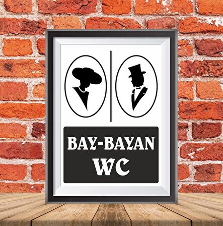 BAY & BAYAN WC İKAZ TABELASI 25X35CM