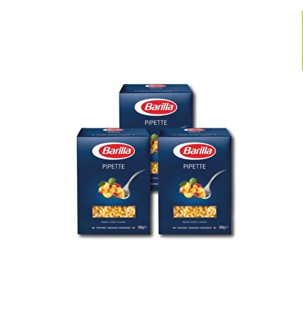 Barilla Pipette Bukle Makarna 500 G X 3 Adet