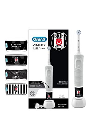 Oral-B Vitality D100 Şarjlı Elektirkli Diş Fırçası Beşiktaş Özel Seri