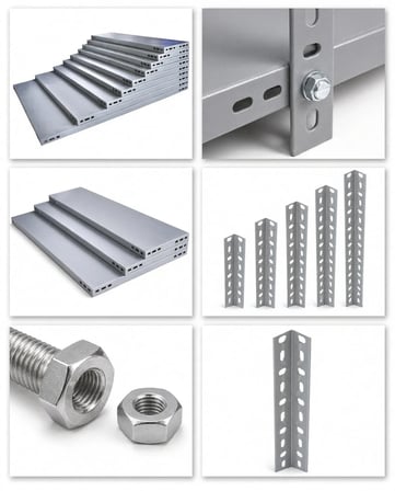 6 Katlı Çelik Raf Galvaniz Raf Arşiv Rafı Depo Rafı Kiler Rafı 31x75x200 Dx51 Kalite