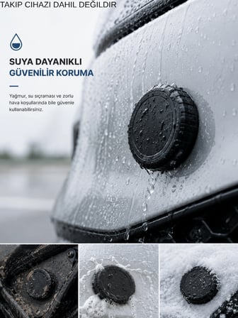 Gözcü Mobil Airtag Kendinden Yapışkanlı Koruma Kılıfı Su Geçirmez 3M Bantlı Darbeye Dayanıklı Airtag Takip Cihazı Kılıfı Uyumlu Motosiklet Araç Eşya Yapıştırılabilir Tutucu Aksesuar