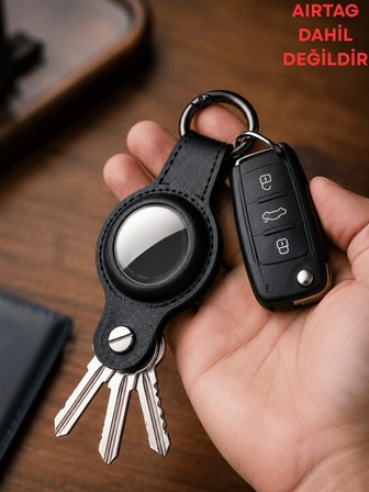 Gözcü Mobil Boş Airtag Kılıfı Deri Anahtarlık Araba ve Anahtar Çok Amaçlı Suya Dayanıklı Premium Kalite Airtag Kabı Takip Cihazı Anahtarlık Tam Koruma Deri Kılıf