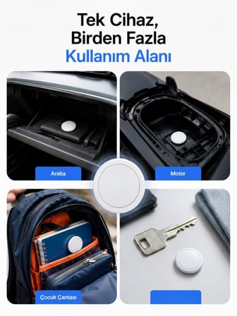 Beylini Tag 2 Adet Takip Cihazı Kablosuz IOS Bul Uyumlu Lisanslı Araç Çocuk Anahtar Takip Sistemi Silikon Anahtarlıklı Akıllı Takip Cihazı IOS Find My Uyumlu