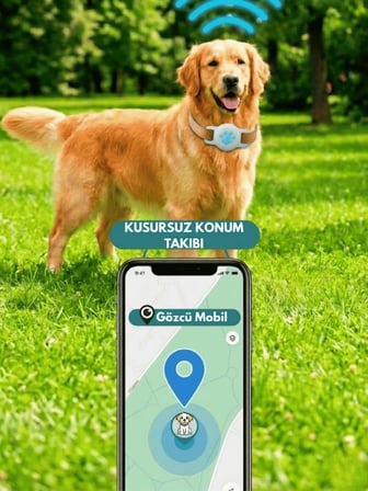 Gözcü Mobil Kedi Köpek Takip Cihazı Android IOS Uyumlu Pet Evcil Hayvan Tasması Sim Kartsız Akıllı Takip Cihazı