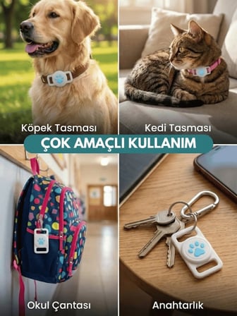 Gözcü Mobil Kedi Köpek Takip Cihazı Android IOS Uyumlu Pet Evcil Hayvan Tasması Sim Kartsız Akıllı Takip Cihazı