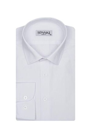 Süvari Slim Fit Açık Mavi Erkek Düz Gömlek