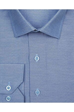 Süvari Slim Fit Açık Mavi Erkek Düz Gömlek
