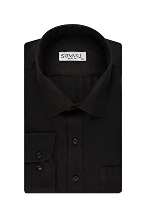 Süvari Bol Kesim Armür Desenli Gömlek Beyaz