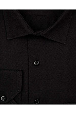 Süvari Bol Kesim Armür Desenli Mavi Erkek Gömlek