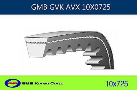GMB 10X0725 V Kayışı Alfa BMW Citroen Fiat Peugeot Porsche Renault Seat 10X725-9.5X725 10A0723 