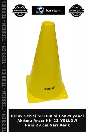 Delux Serisi Su Hunisi Fonksiyonel Akıtma Aracı HN-23-YELLOW Huni 23 cm Sarı Renk