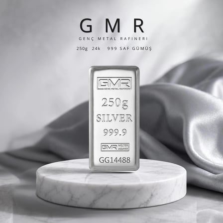 250 gr Külçe Gümüş ( 999 ) Ayar