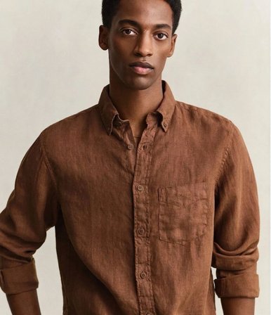 Gant Erkek Slim Fit Keten Gömlek