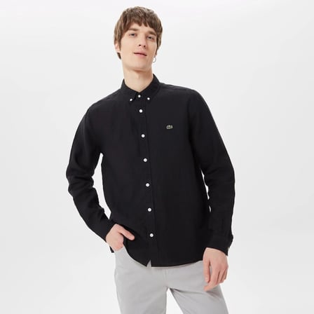 Lacoste Slim Fit Erkek Keten Gömlek