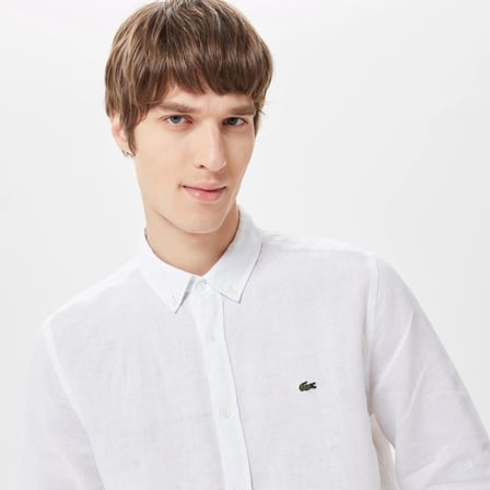 Lacoste Erkek Regular Fit Keten Gömlek