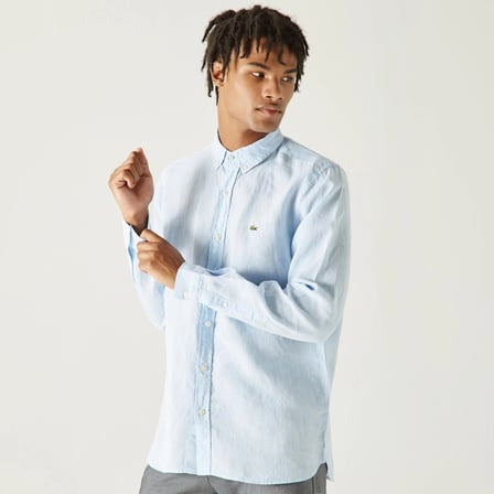 Lacoste Erkek Regular Fit Keten Gömlek