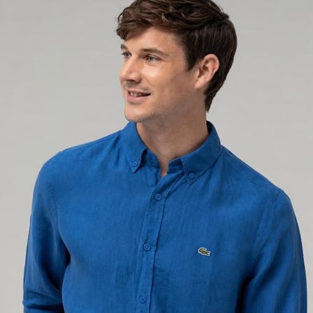 Lacoste Erkek Regular Fit Keten Gömlek