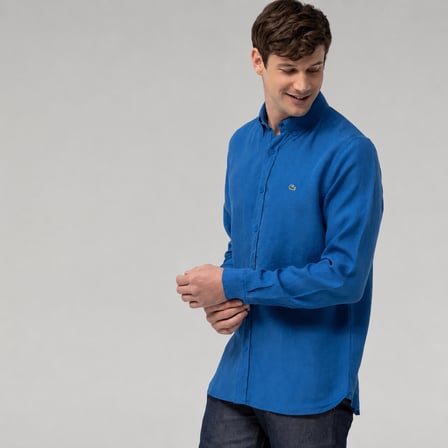 Lacoste Erkek Regular Fit Keten Gömlek