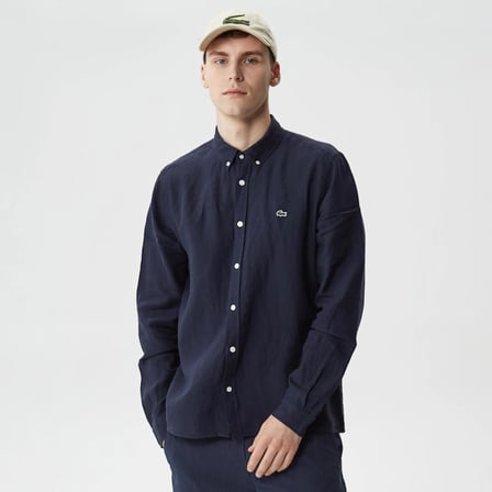 Lacoste Erkek Regular Fit Keten Gömlek