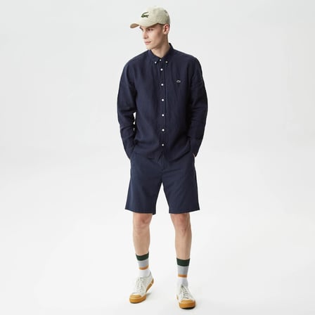 Lacoste Erkek Regular Fit Keten Gömlek