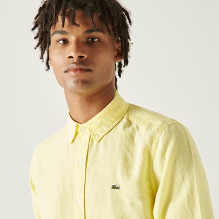 Lacoste Erkek Regular Fit Keten Gömlek