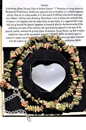 Sertifikalı Doğal Unakit Kırık Taşlı Kolye