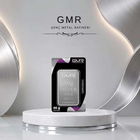 Sertifikalı 3 Adet 50gr külçe gümüş 999 ayar
