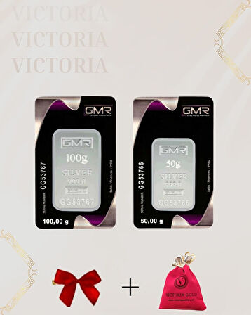 Sertifikalı 150 gr külçe gümüş 999 ayar