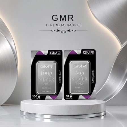 Sertifikalı 150 gr külçe gümüş 999 ayar