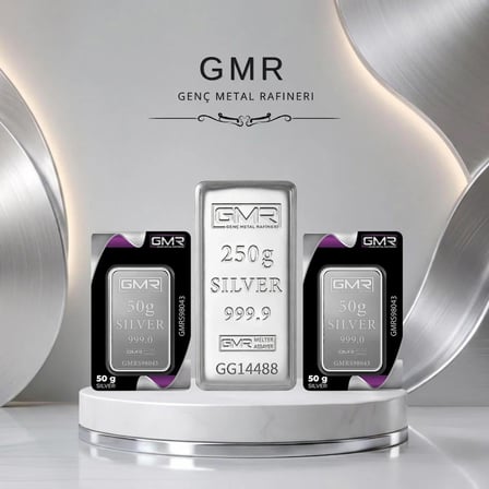 Sertifikalı 250 gr +  2 Adet 50gr külçe gümüş 999 ayar