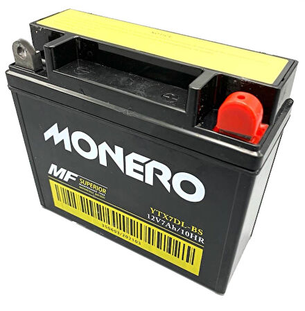Monero Motosiklet Aküsü 12v 7a Dik Model Kt Uyumlu