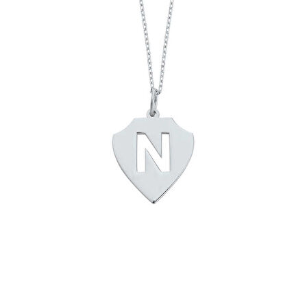 Harem Altın Harfli Madalyon Gümüş Kolye GMS1298