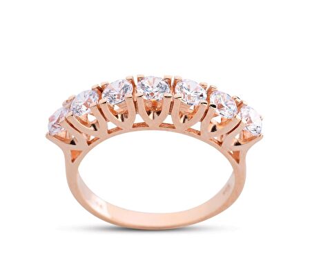 Harem Altın Dört Tırnak V Montür Rose Renk Beştaş Yüzük GMS184