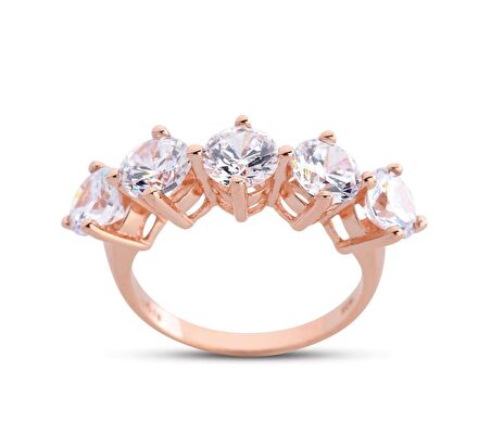 Kral Tacı Büyük Boy Rose Gümüş Beştaş Yüzük  GMS201