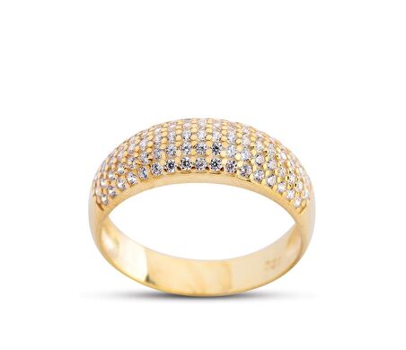 Mikro Altın Rengi Gümüş Alyans  GMS210