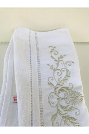 Özdilek 2 Adet Seda Nakışlı El-yüz Havlusu Gümüş