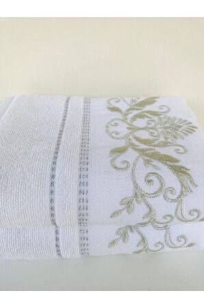 Özdilek 2 Adet Seda Nakışlı El-yüz Havlusu Gümüş